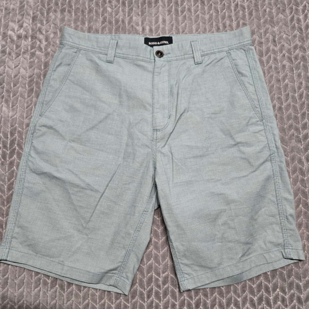 Rodd & Gunn Mens 32 Original Fit Shorts Verdant Green Textured Stretch